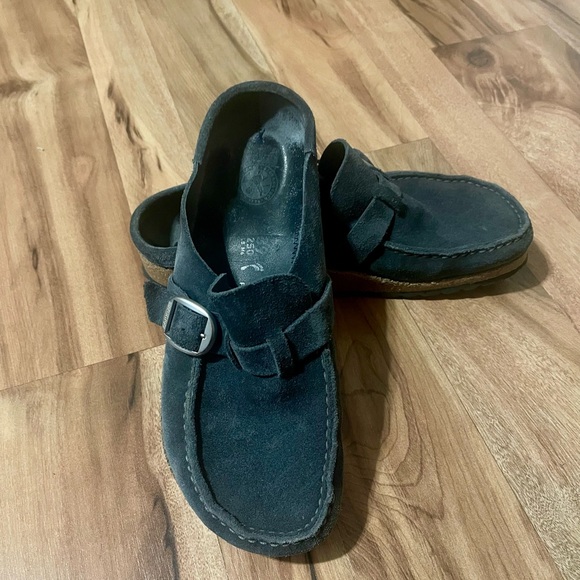 Birkenstock Shoes - Birkenstock Buckley Blue Suede clogs Sz 39 (8)